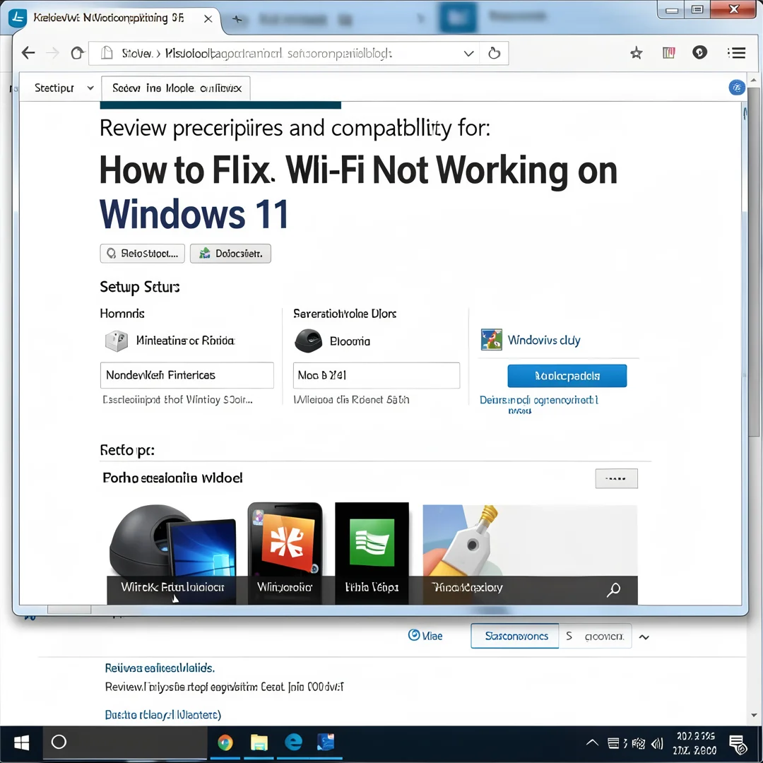 Step 1: Technical tutorial screenshot: Review prerequisites and compatibility for How to Fix Wi-Fi Not Worki
