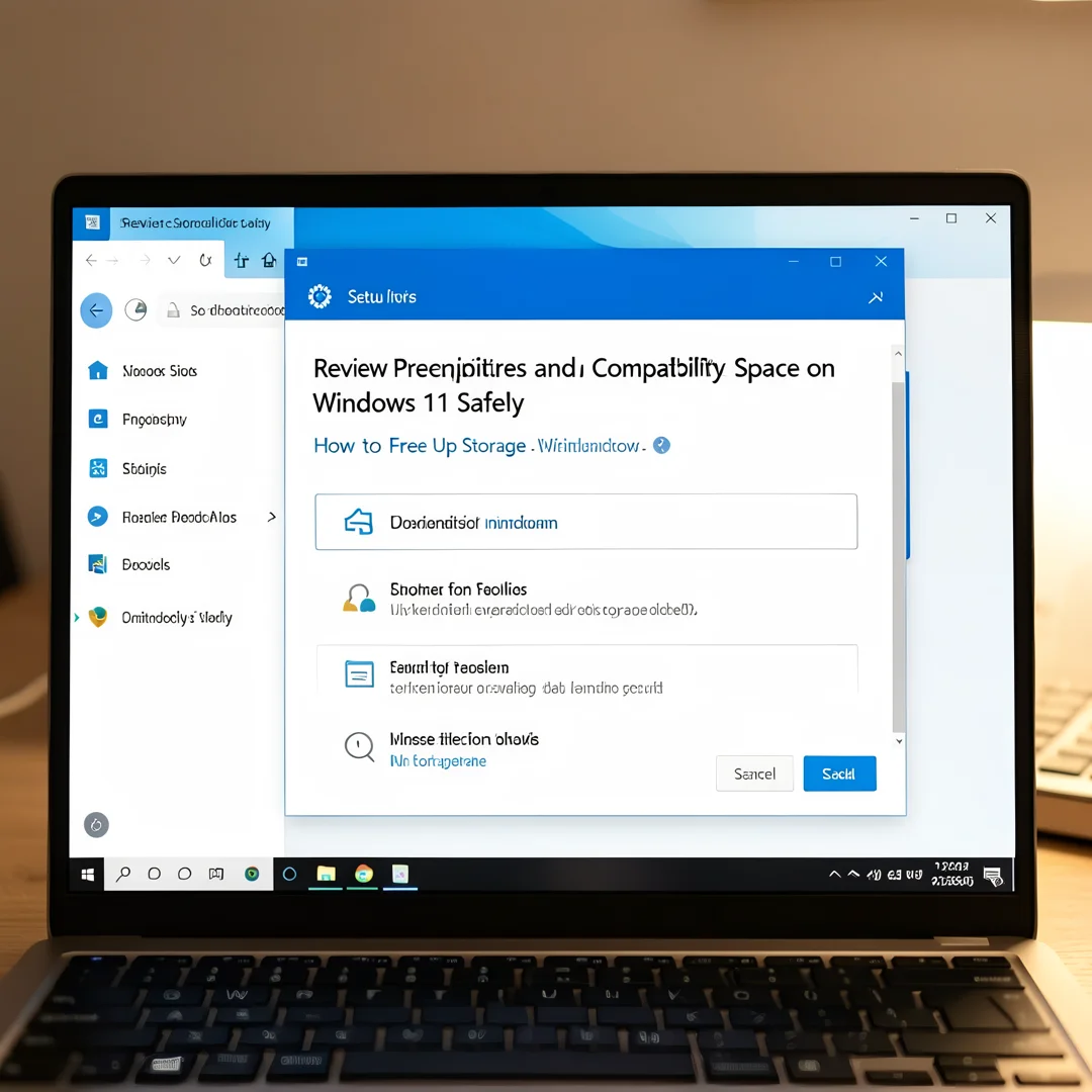 Step 1: Technical tutorial screenshot: Review prerequisites and compatibility for How to Free Up Storage Spa