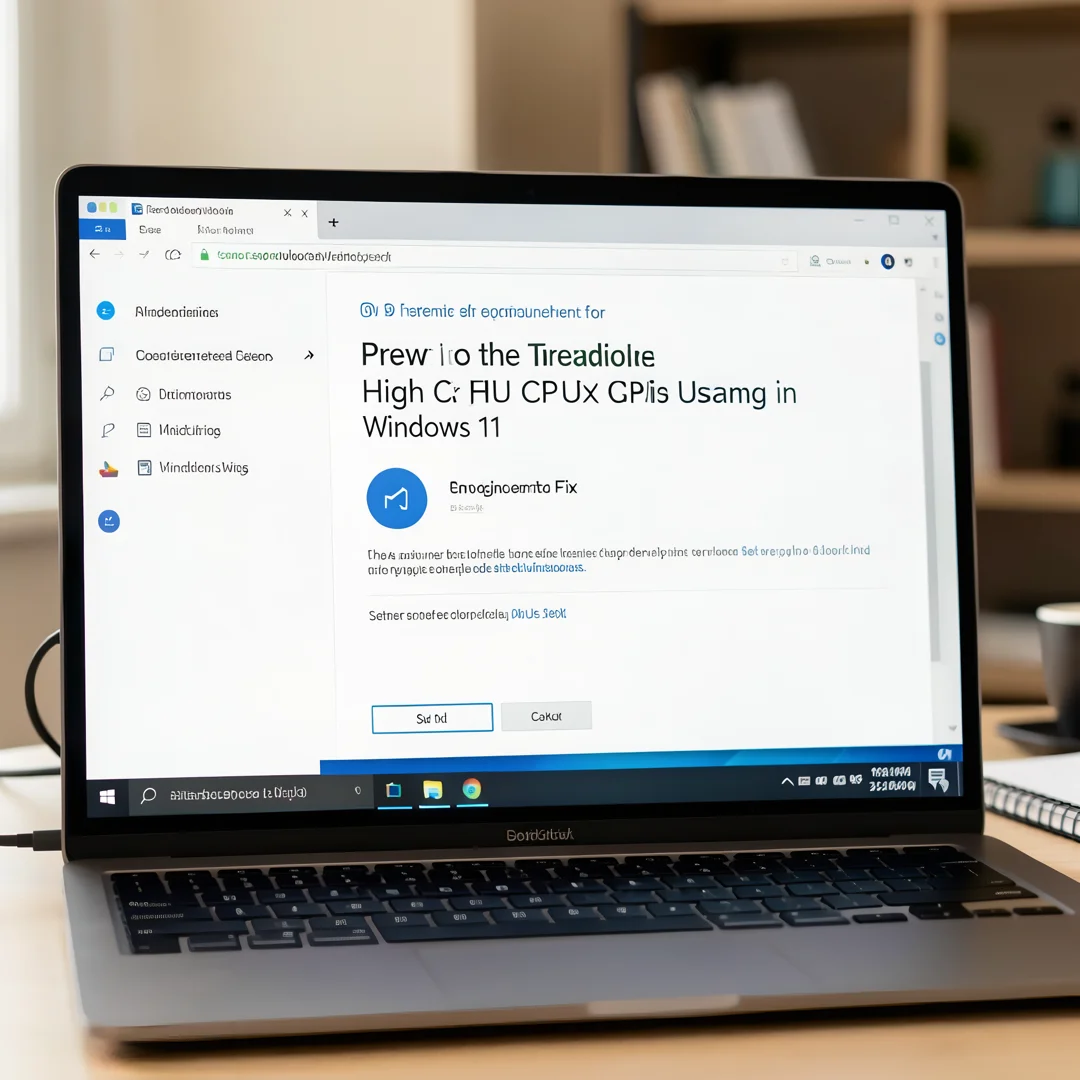Step 2: Technical tutorial screenshot: Prepare the environment for How to Fix High CPU Usage in Windows 11, 
