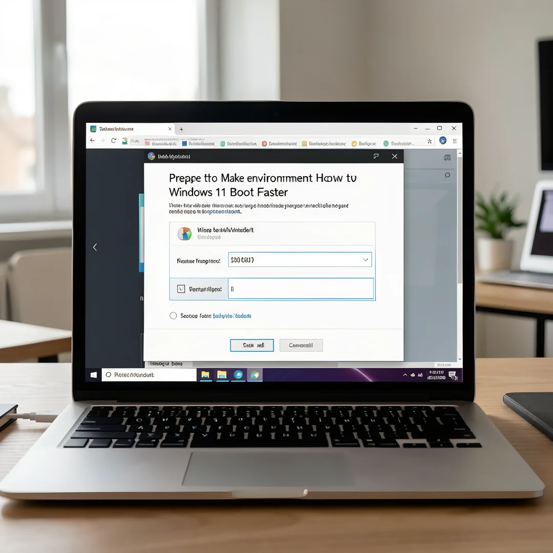 Step 2: Technical tutorial screenshot: Prepare the environment for How to Make Windows 11 Boot Faster, compu