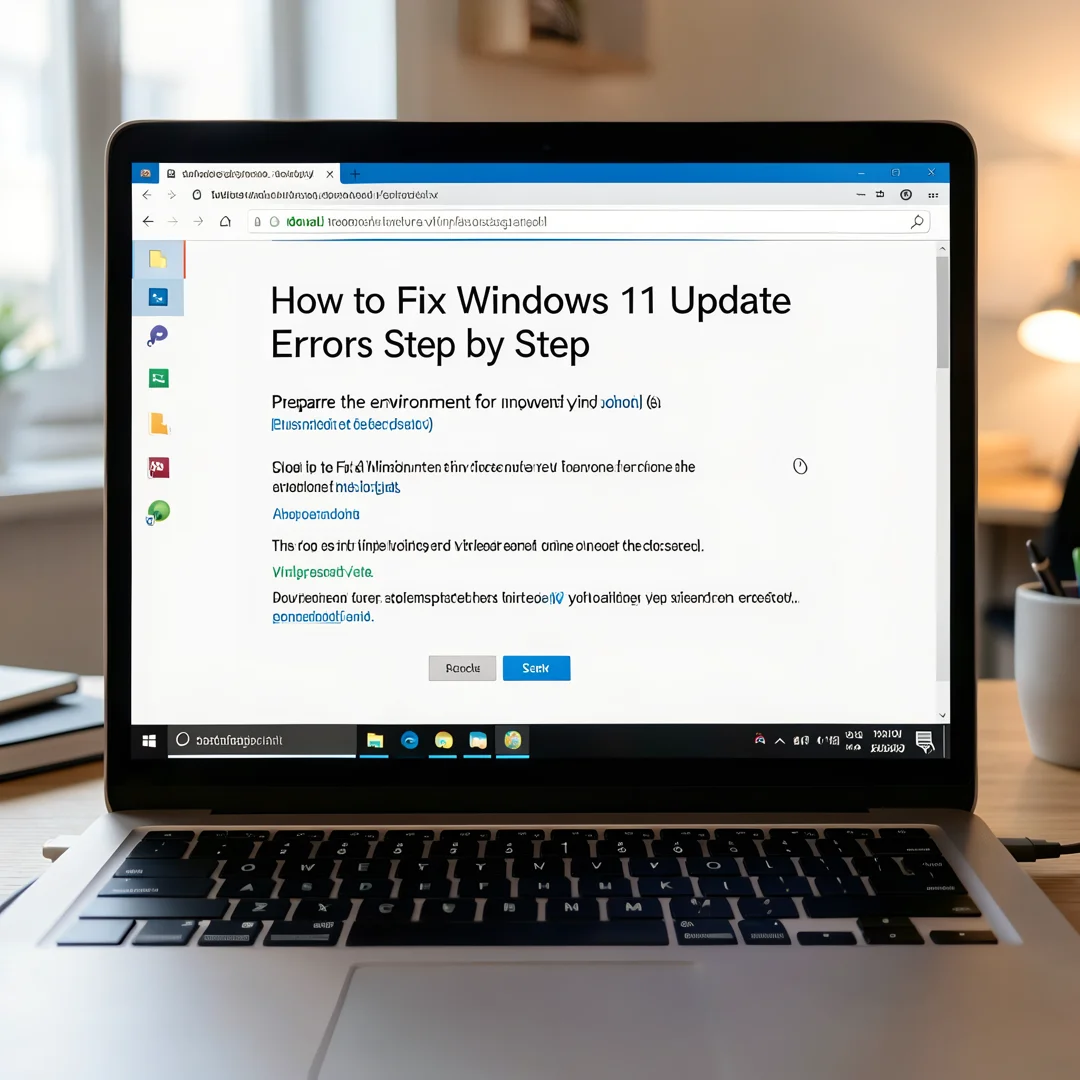 Step 2: Technical tutorial screenshot: Prepare the environment for How to Fix Windows 11 Update Errors Step 