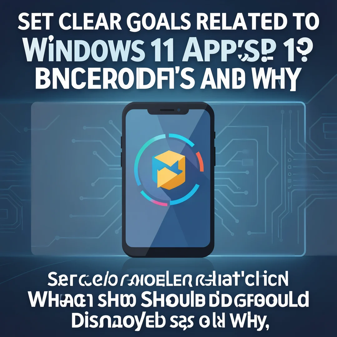 Step 3: Illustration for step: Set clear goals related to Windows 11 Startup Apps: What You Should Disable a
