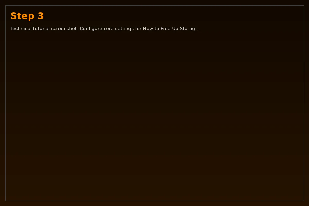 Step 3: Technical tutorial screenshot: Configure core settings for How to Free Up Storage Space on Windows 1