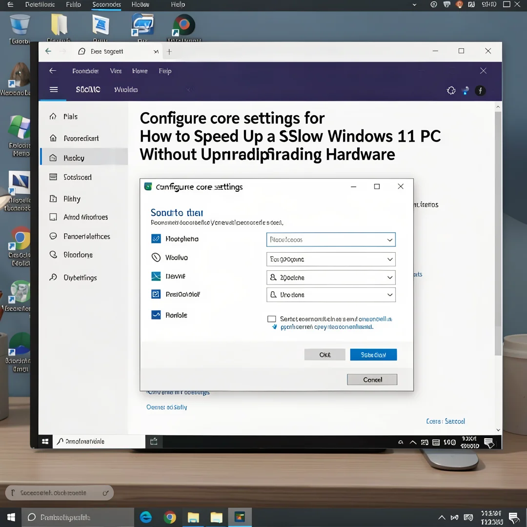 Step 3: Technical tutorial screenshot: Configure core settings for How to Speed Up a Slow Windows 11 PC With