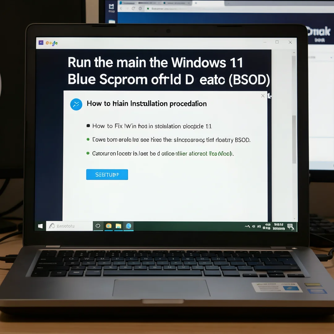 Step 4: Technical tutorial screenshot: Run the main installation procedure for How to Fix the Windows 11 Blu