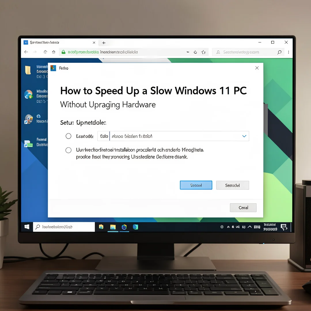 Step 4: Technical tutorial screenshot: Run the main installation procedure for How to Speed Up a Slow Window