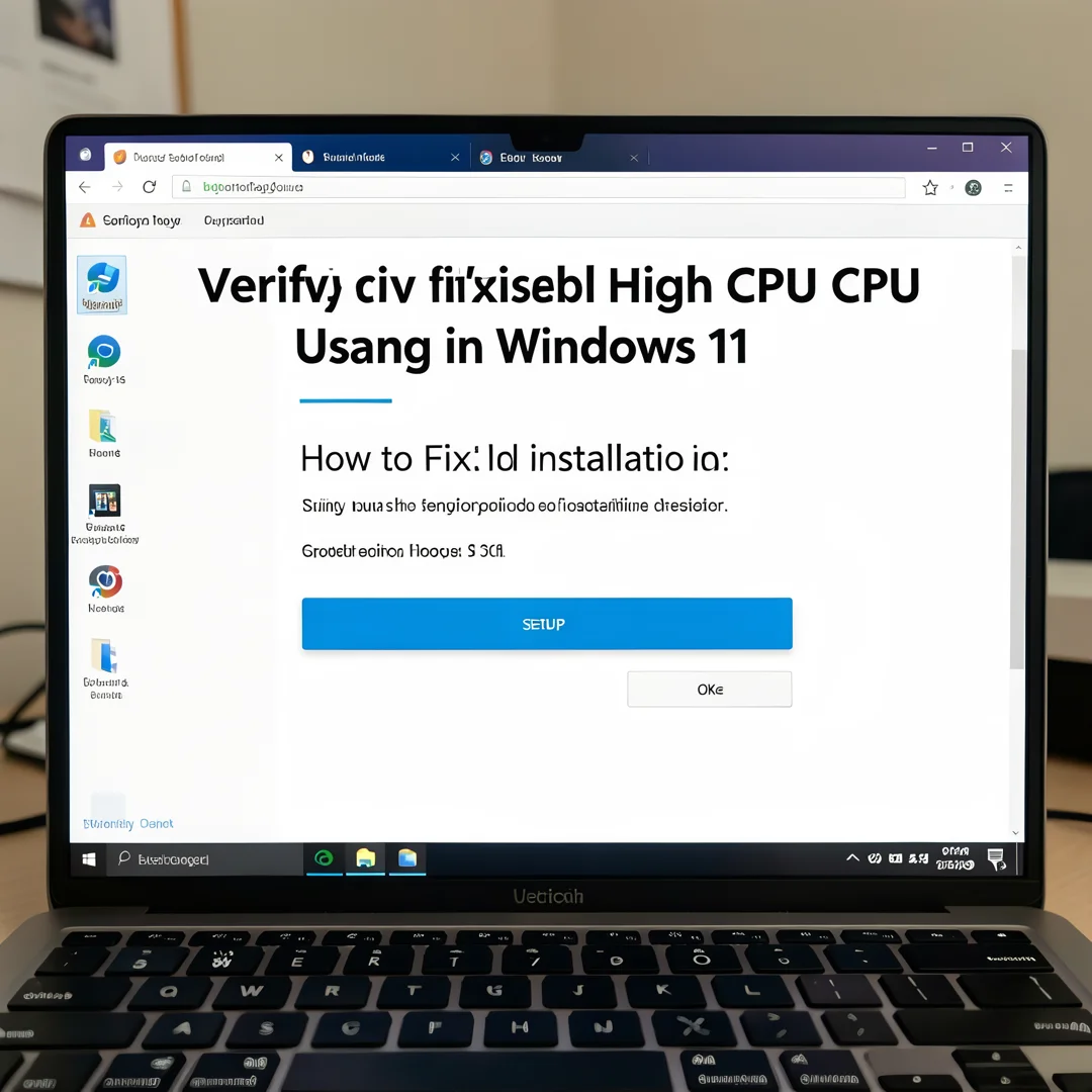 Step 5: Technical tutorial screenshot: Verify the installation for How to Fix High CPU Usage in Windows 11, 