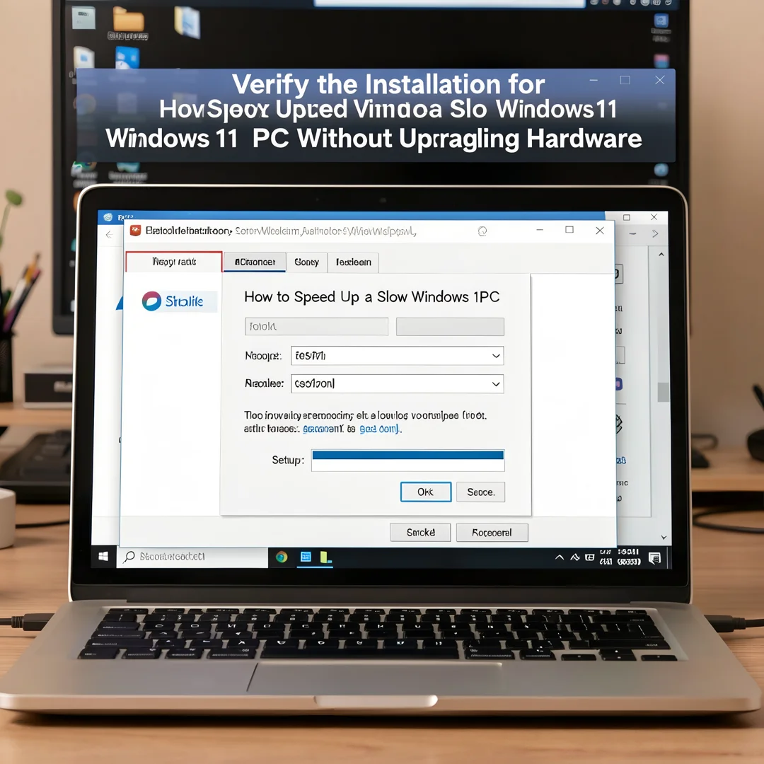 Step 5: Technical tutorial screenshot: Verify the installation for How to Speed Up a Slow Windows 11 PC With