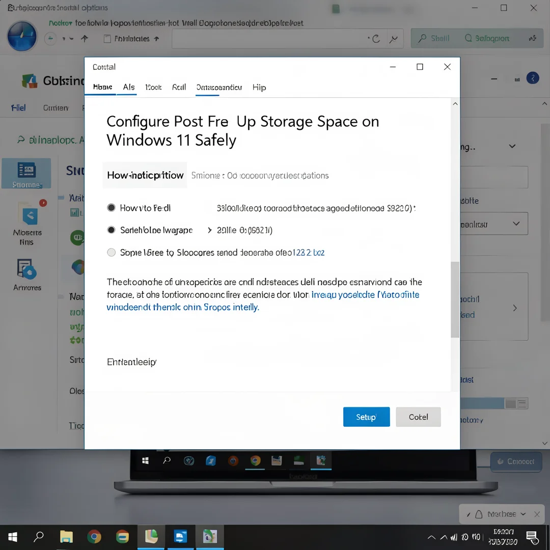 Step 6: Technical tutorial screenshot: Configure post-install options for How to Free Up Storage Space on Wi