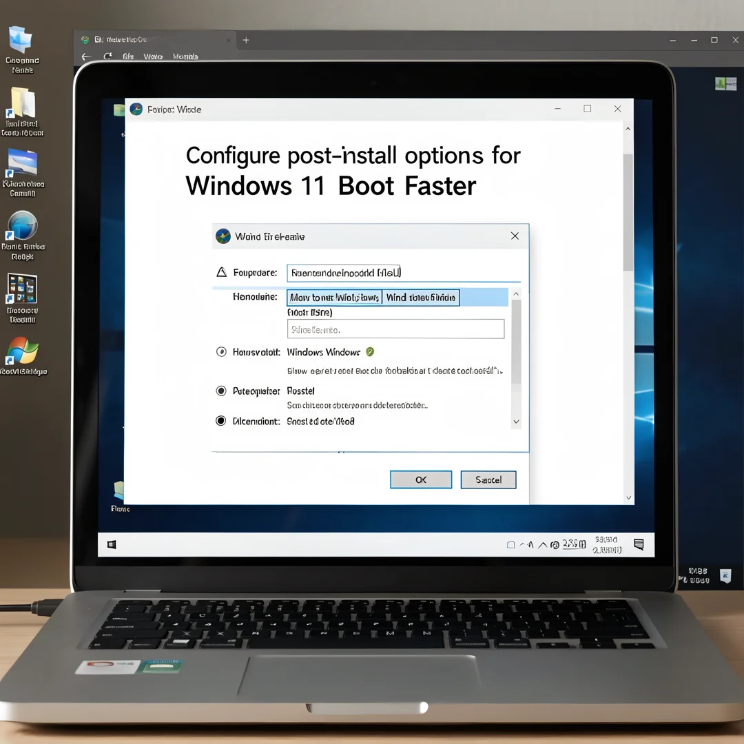 Step 6: Technical tutorial screenshot: Configure post-install options for How to Make Windows 11 Boot Faster
