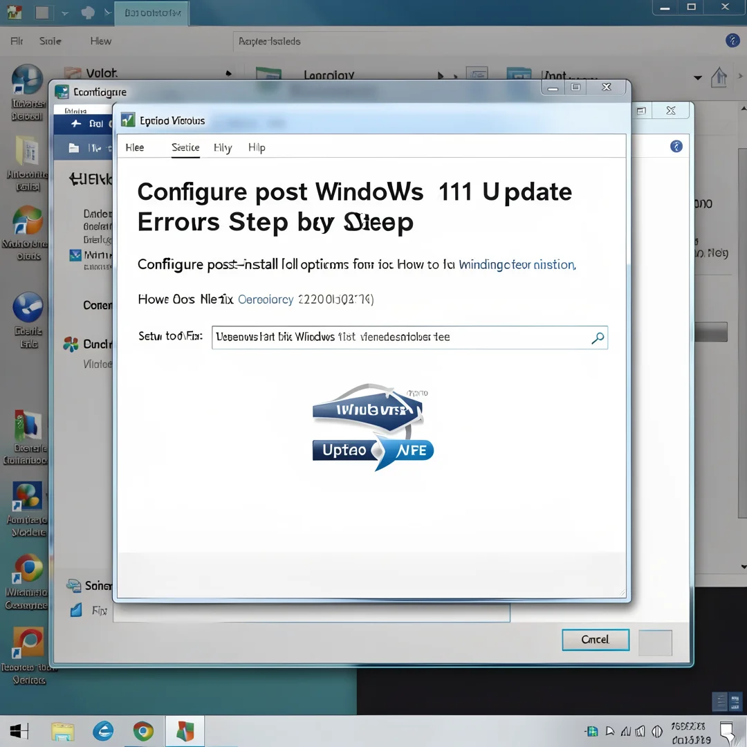 Step 6: Technical tutorial screenshot: Configure post-install options for How to Fix Windows 11 Update Error