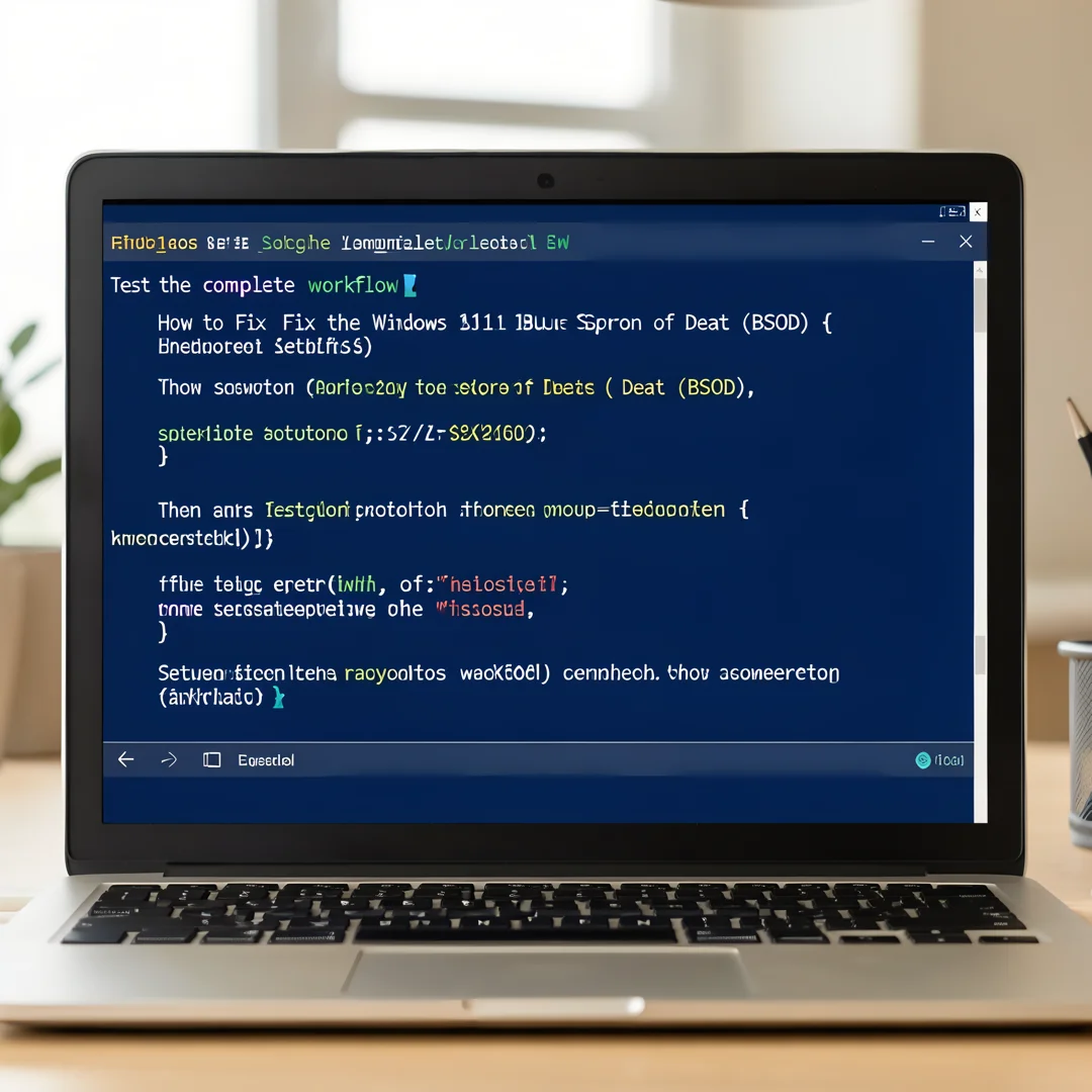 Step 7: Technical tutorial screenshot: Test the complete workflow for How to Fix the Windows 11 Blue Screen 