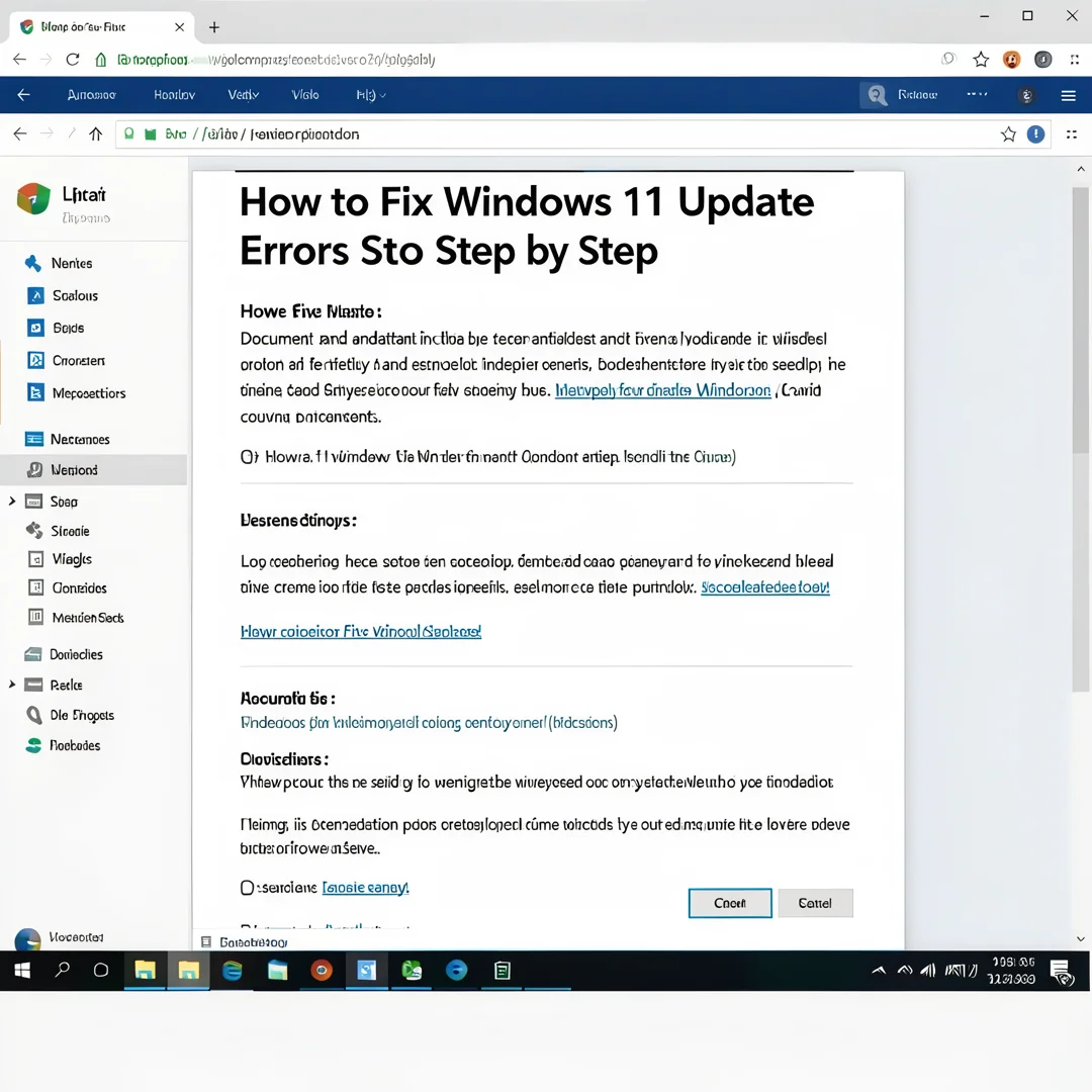 Step 8: Technical tutorial screenshot: Document and maintain the setup for How to Fix Windows 11 Update Erro