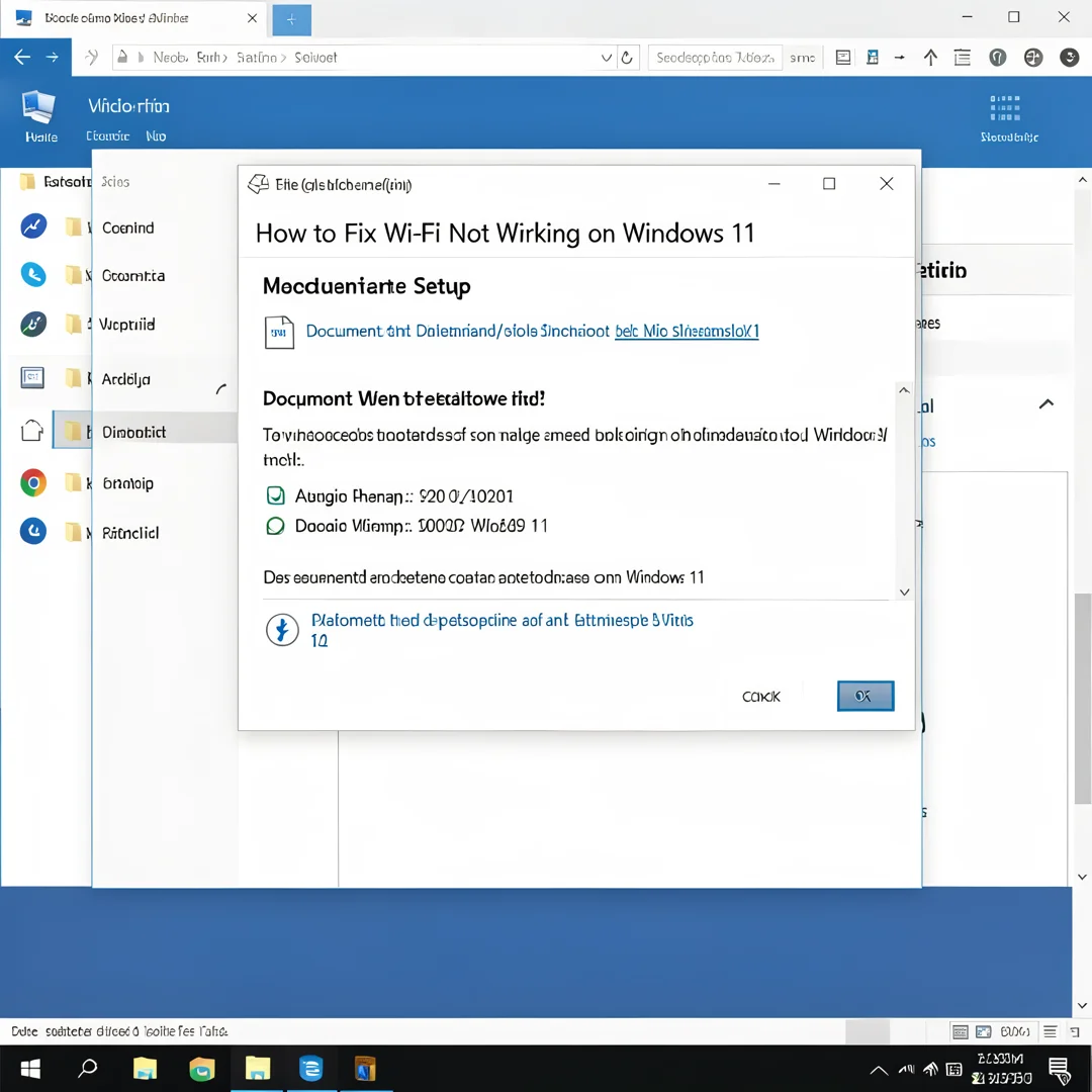 Step 8: Technical tutorial screenshot: Document and maintain the setup for How to Fix Wi-Fi Not Working on W