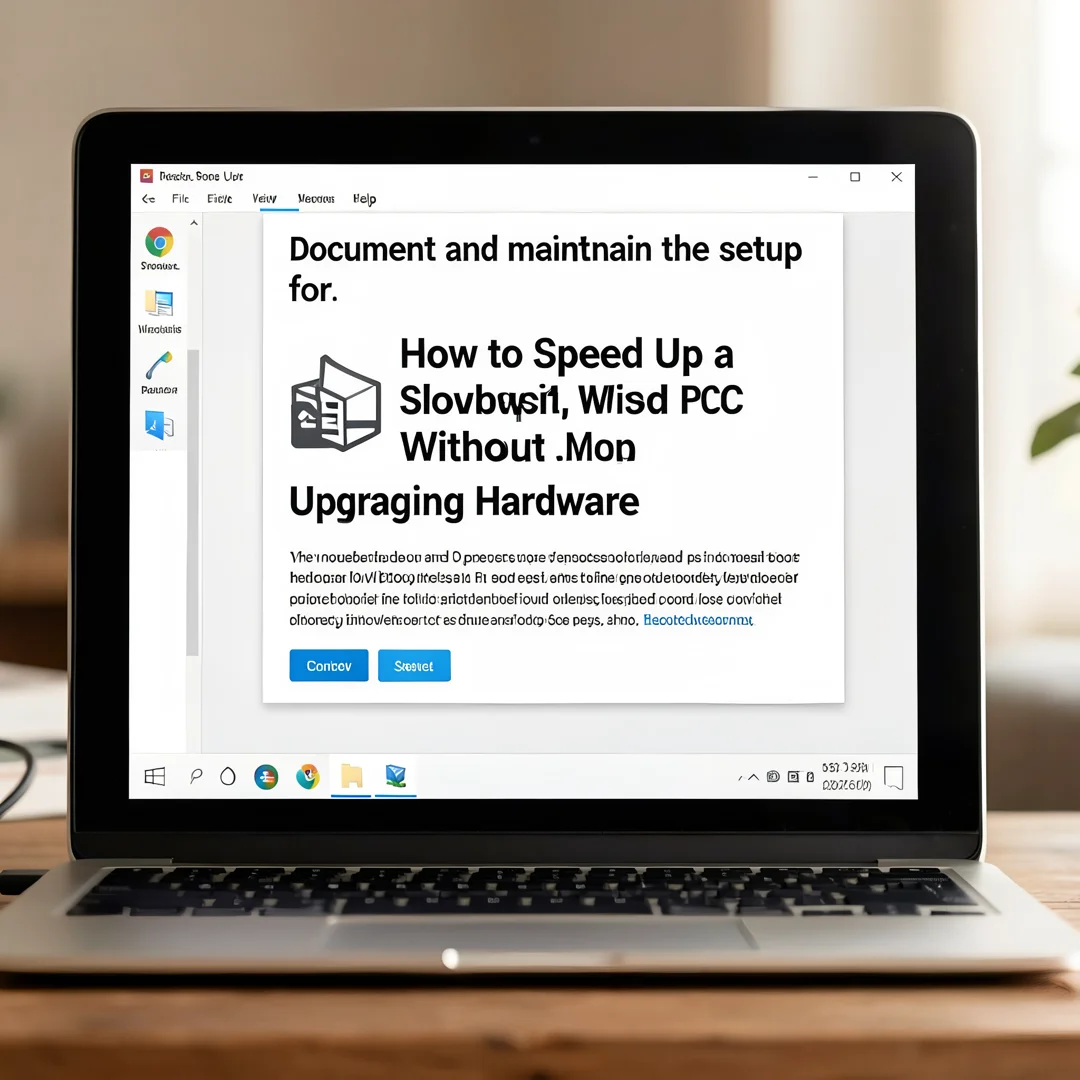 Step 8: Technical tutorial screenshot: Document and maintain the setup for How to Speed Up a Slow Windows 11